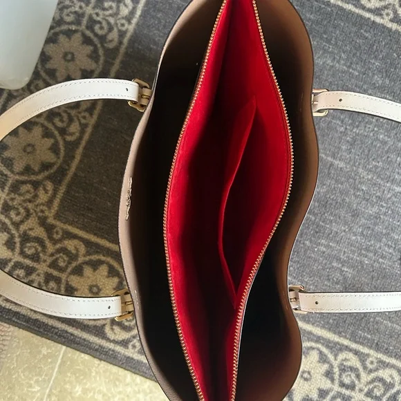 Coach Mollie Tote with Cherry Heart Print on Canvas HTF - Picture 4 of 16